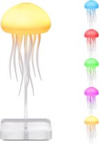 Jellyfish Lamp - Stemgestuurde Jellyfish Lamp met Dansende Tentakels - RGB Gradiënt Jellyfish Nachttafellamp - Oplaadbare Jellyfish Tafellamp met Touchsensor