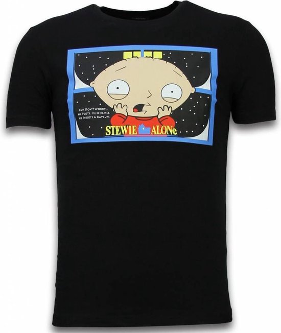 Mascherano Stewie Home Alone - T-shirt - Zwart - Maten: XL