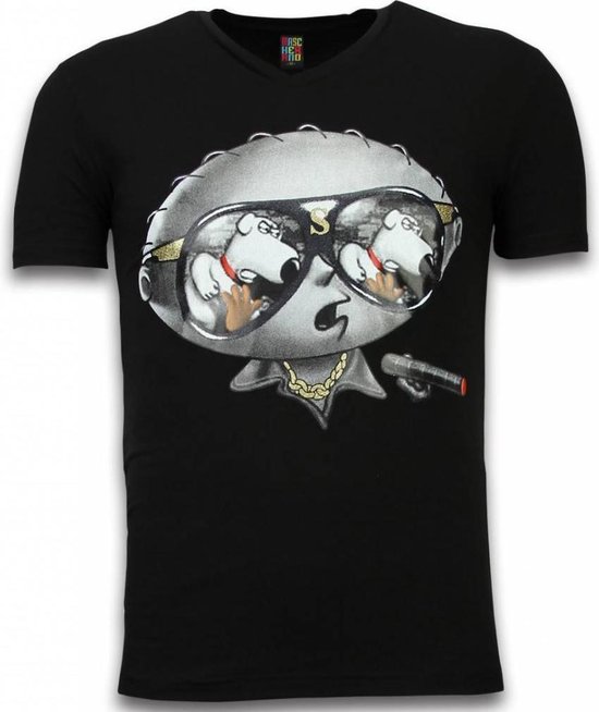Mascherano Stewie Dog - T-shirt - Noir