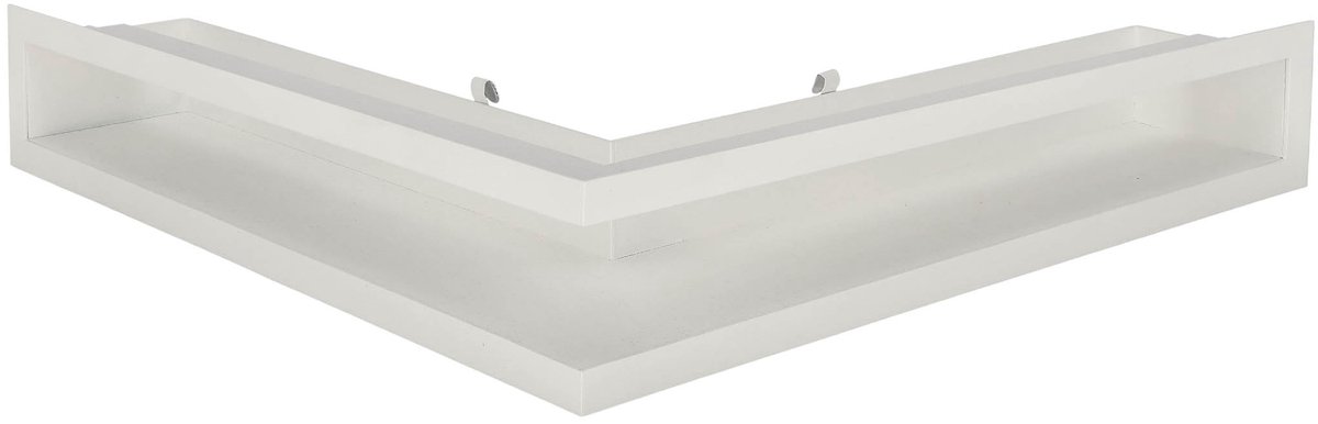 KOTARBAU® Ventilatierooster, Staal, Hoekig, 50/50 cm, Wit, Warmeluchtrooster, Ventilatierooster Schouw, Convectierooster, Modern Design