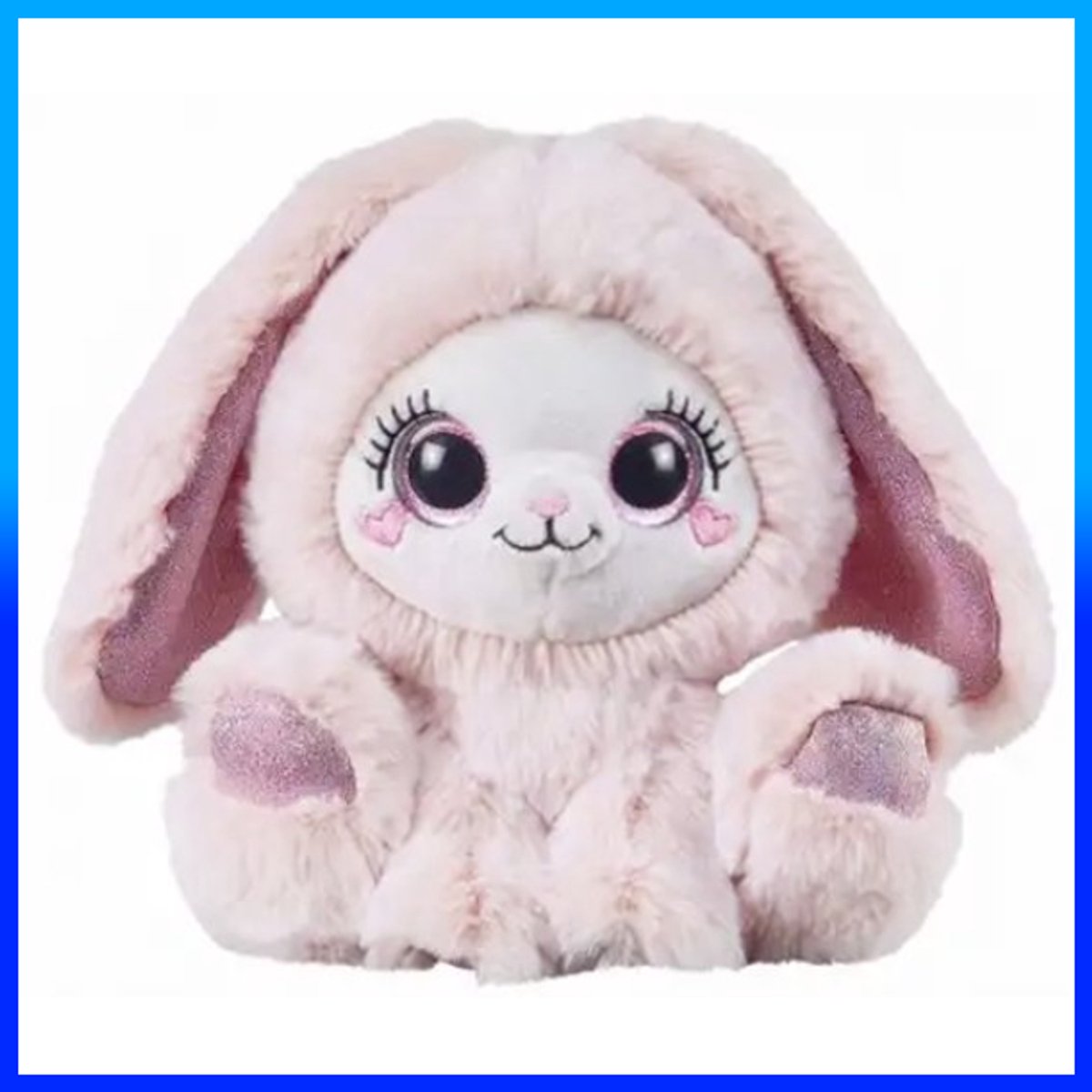Konijn Roze Glitters Pluche Knuffel 20 cm