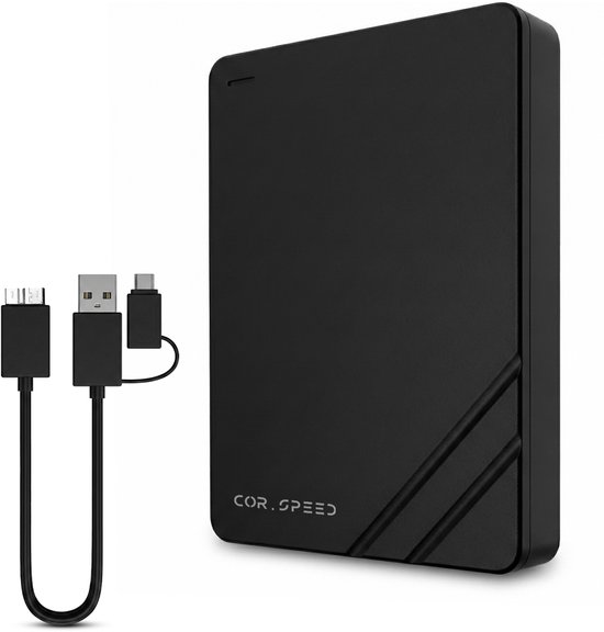 Cor.Speed Externe Harde Schijf 1 TB met USB C - Harde Schijf Extern - HDD