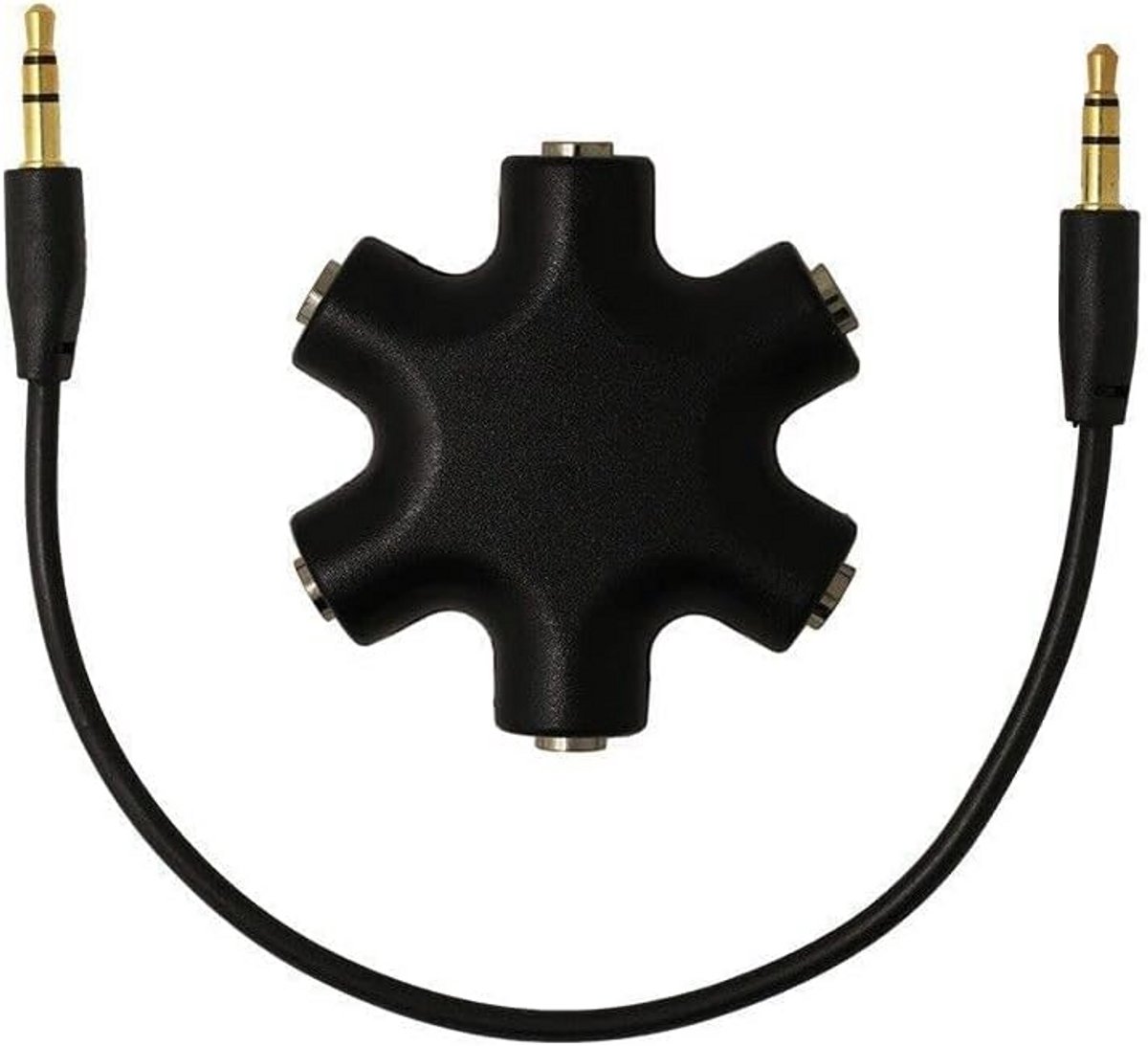 3.5mm Audio Splitter Kabel voor Maximaal 5 Koptelefoons of Speakers
