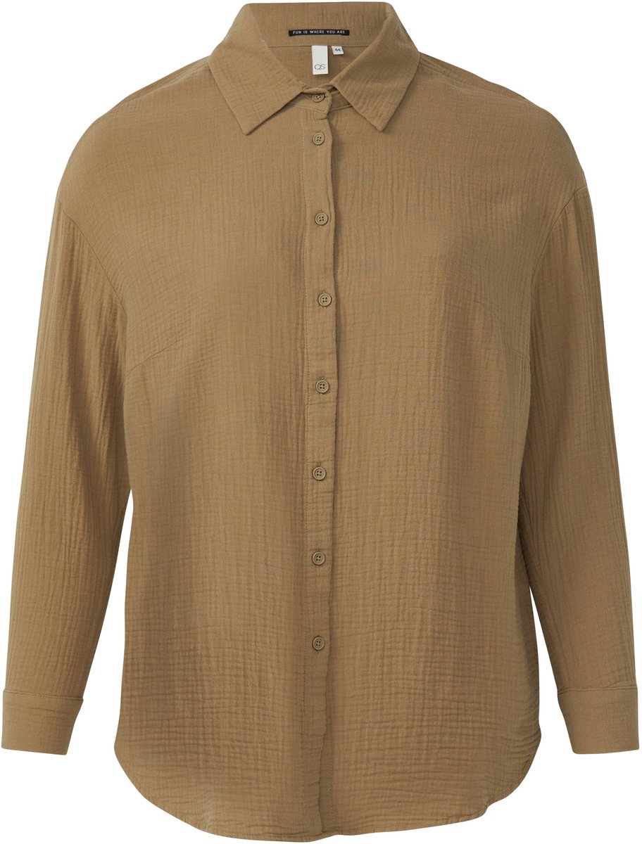 Overhemdblouse van mousseline in een oversized model