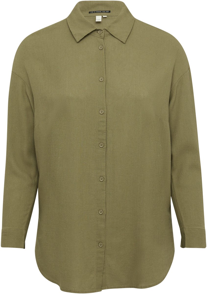Lange blouse van linnenmix