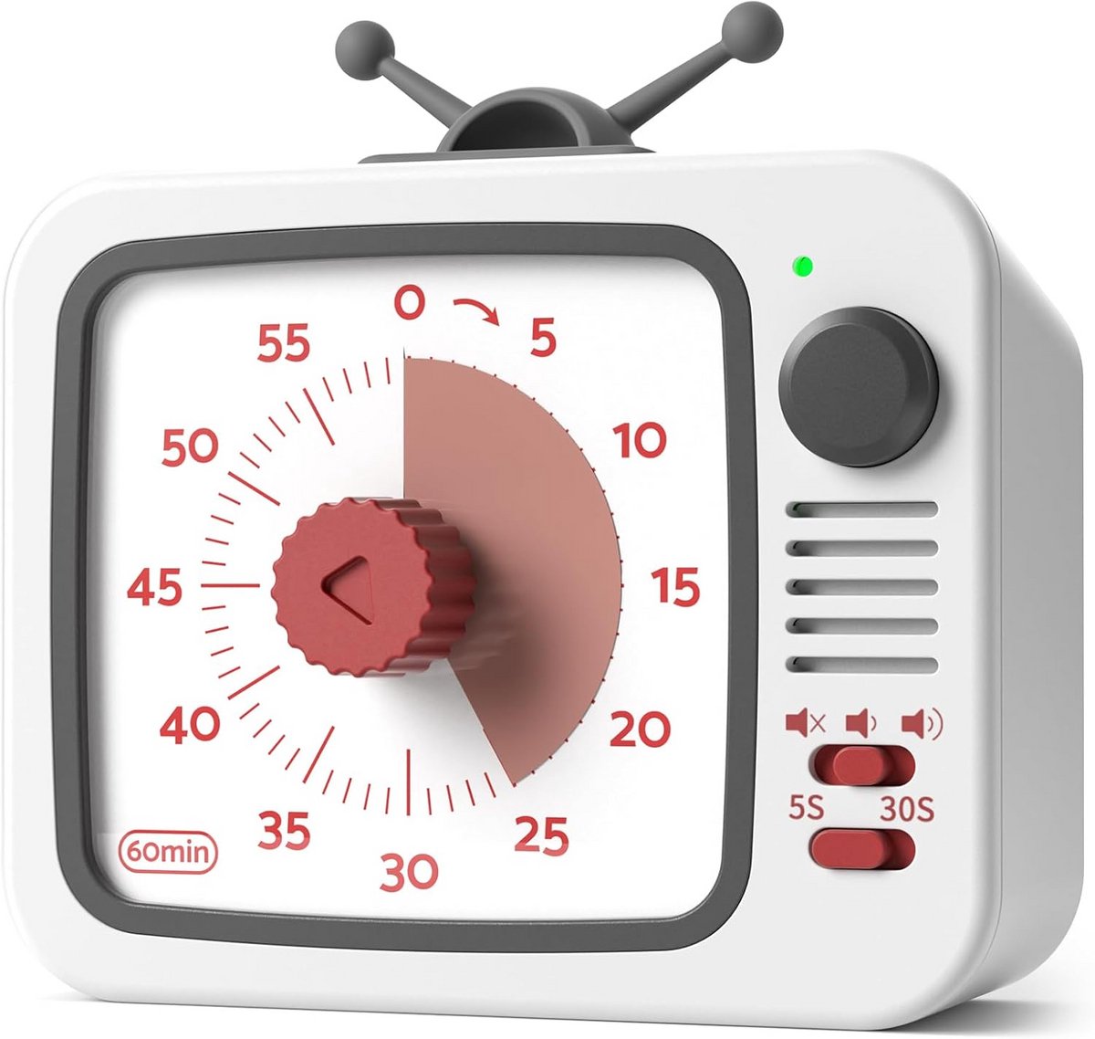 Visuele Timer 60 Minuten Aftellen voor Kinderen en Volwassenen met Stille Terugloop