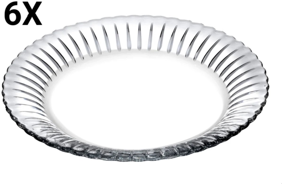 Pasabahce Frezya – Dessertbord – Set van 6 – 160 mm