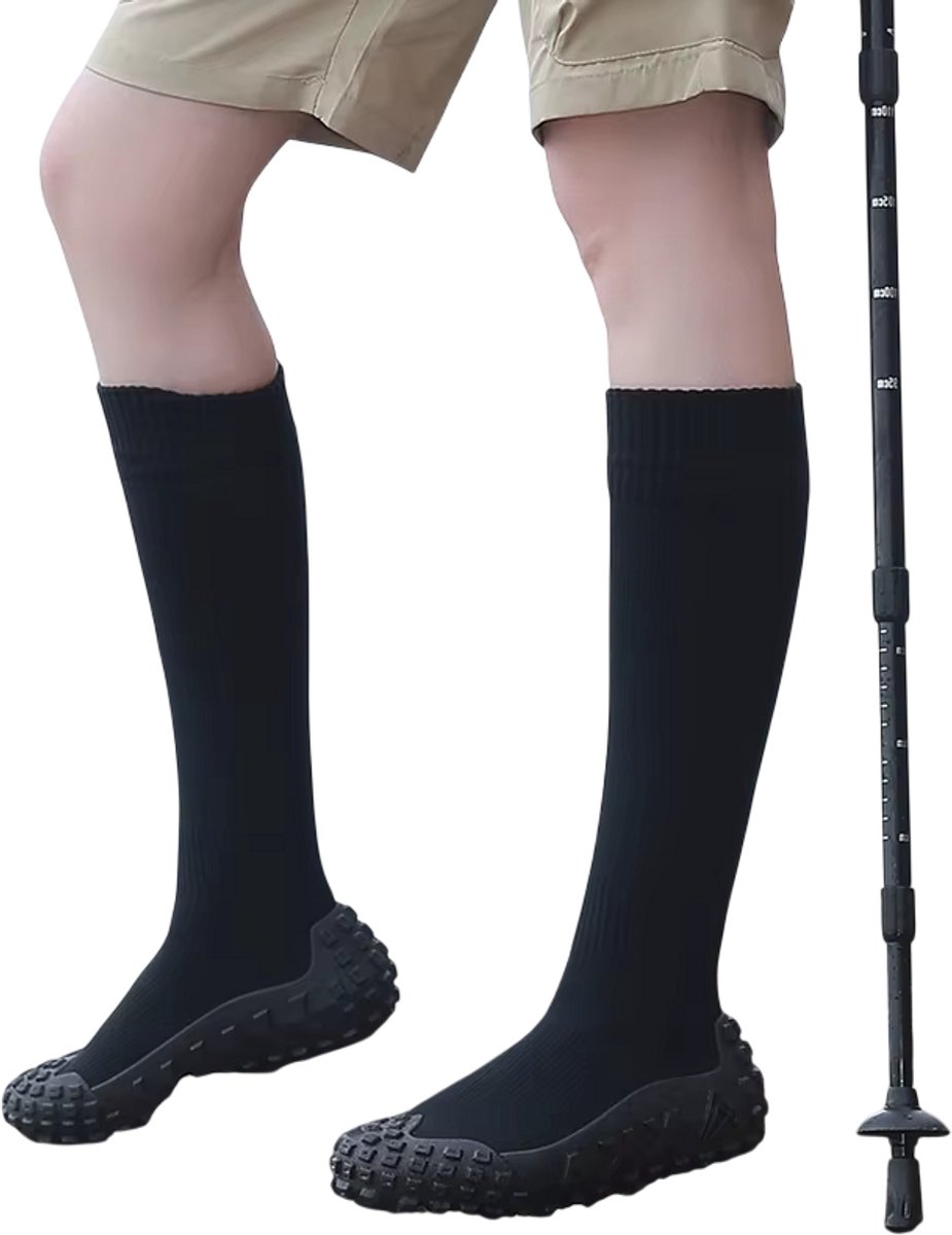 Waterdichte Wandelschoenen Heren/Dames – Lichtgewicht Outdoor Schoenen Hoge Schacht Warme Winter Schoenen en Regenbestendige Trekking Schoenen Zwart