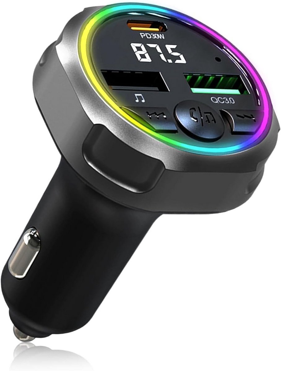Draadloze Bluetooth Audio Adapter voor Auto met Handsfree Bellen en Snelladen