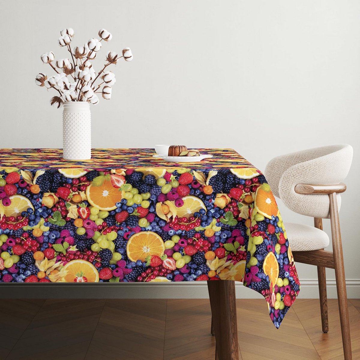 Wasbaar Tafelkleed met Fruitprint Tafelzeil 260 x 140 cm