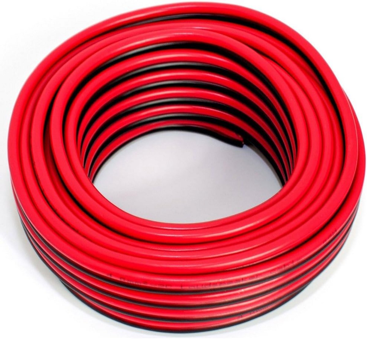 Koper Vergulde Luidsprekerkabel 4,00mm2 - 10 Meter - Rood/Zwart - CCA