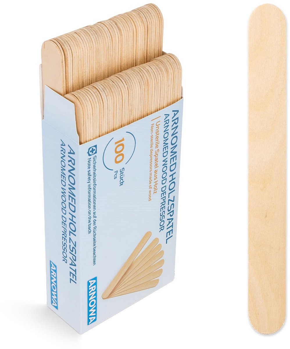 100x Houten Spatelstokjes 15cm voor Knutselen, IJs en Cosmetica