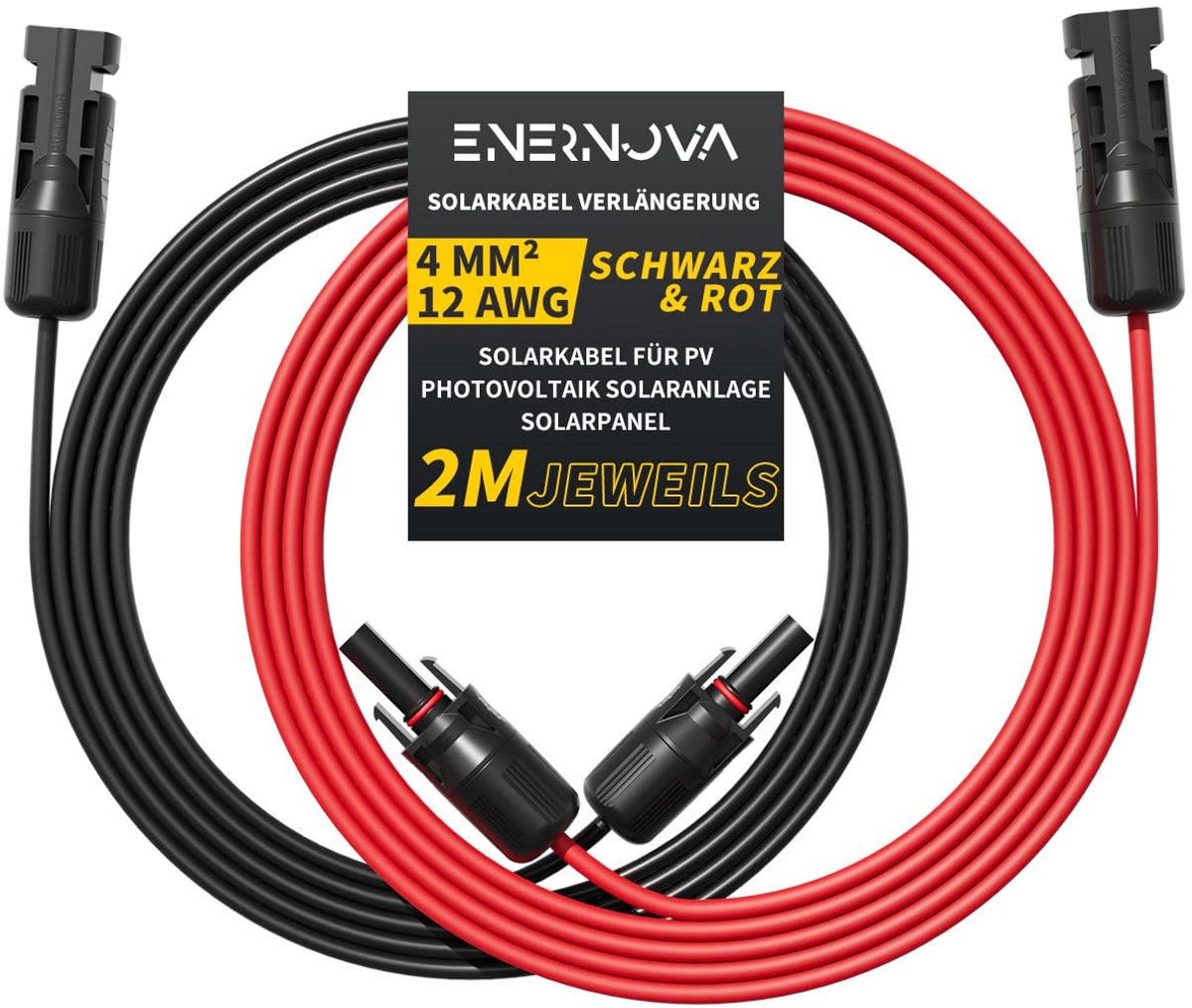 Zonnepaneel Kabel 4mm² 6mm² Zonnekabel Verlengsnoer IP67 Waterdicht