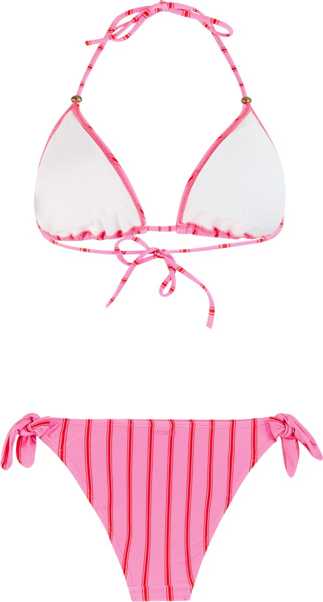Protest PRTEvans - Triangel bikini set Dames - Koordsluiting - Uitneembare vulling - Normale pasvorm - Medium dekking - Roze — afbeelding 2