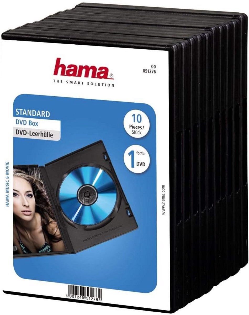 Zwarte DVD Hoesjes Set van 10 Stuks