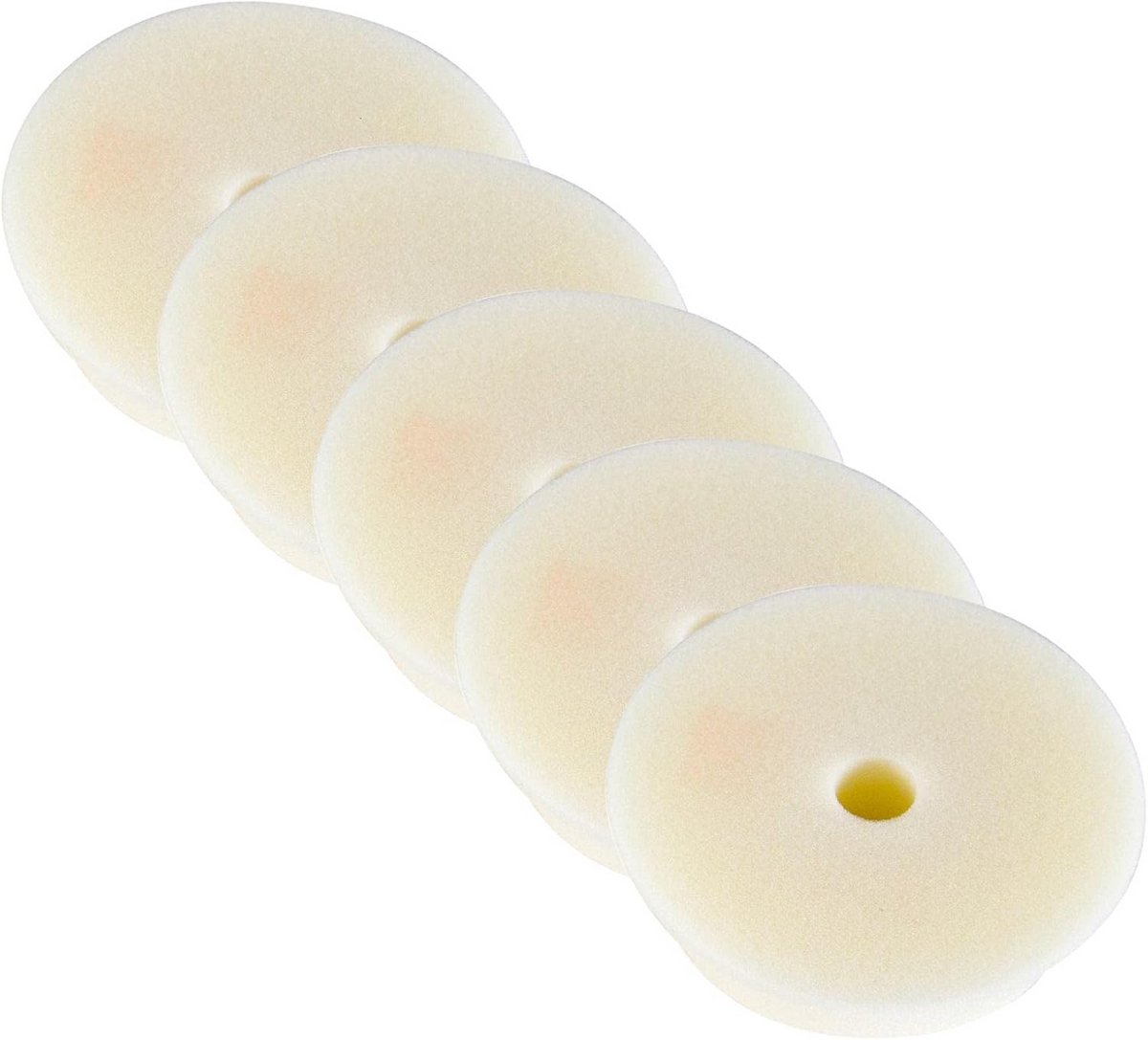 5x Ultrafijne Witte Polijstpads (130-150mm) voor Excentrisch Polijsten