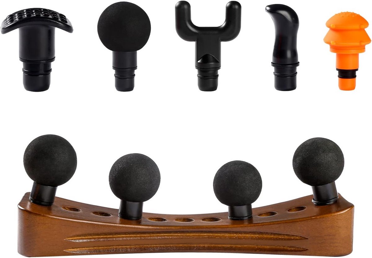 Diepe Weefsel Triggerpoint Massagetool voor Psoas, Nek, Rug en Heupen - 5 Opzetstukken