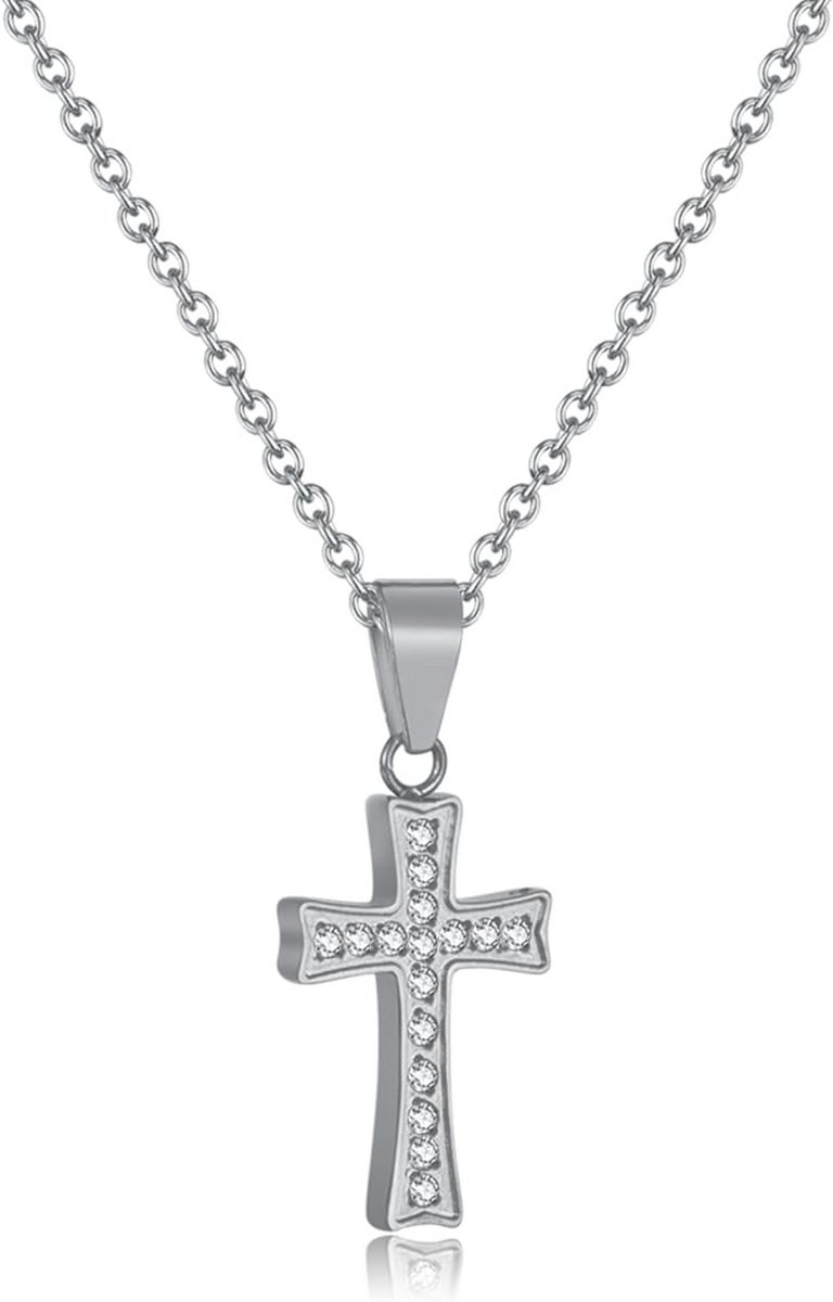 Stalen Kruishanger en Halsketting voor Dames en Heren