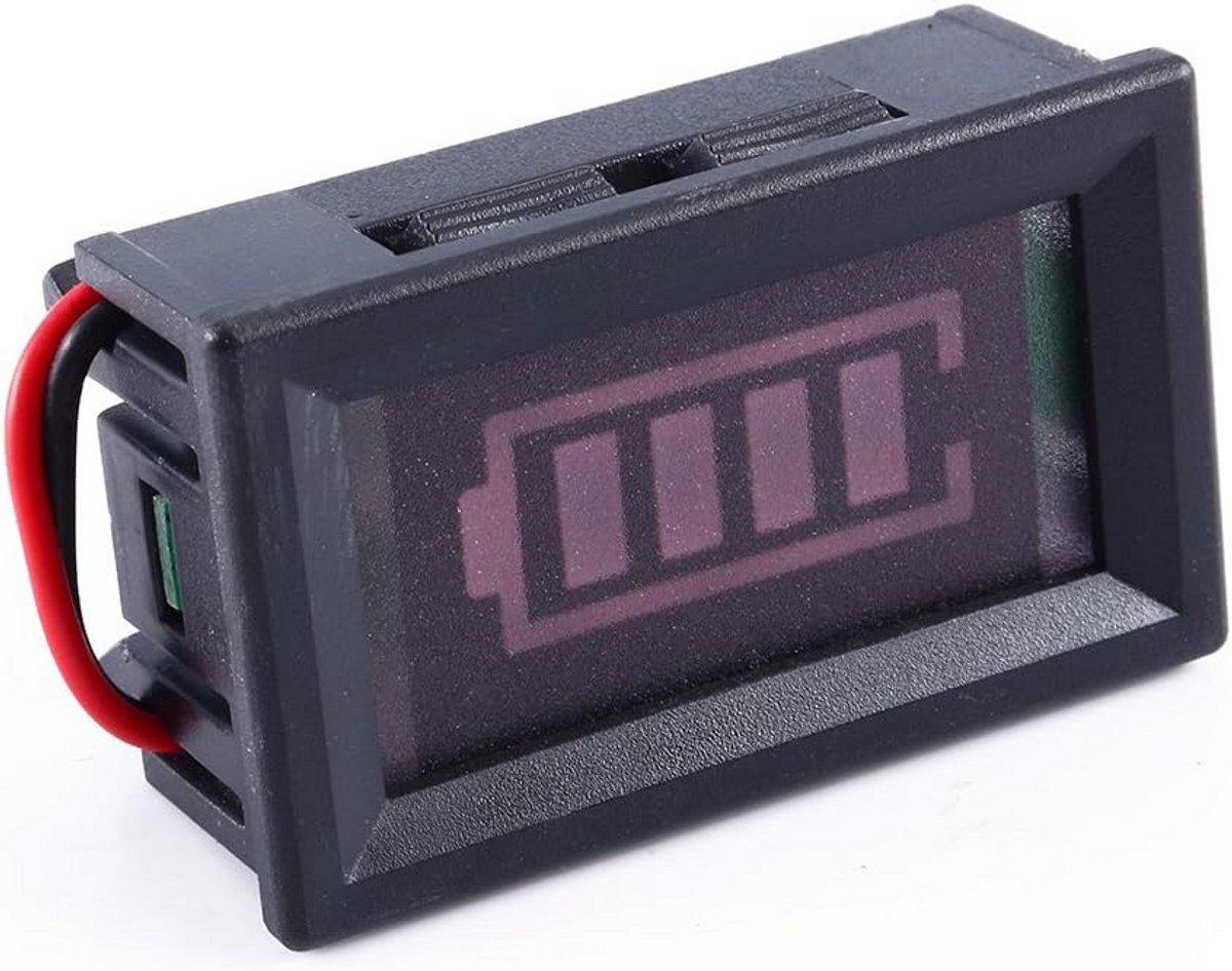Batterijniveau Indicator 4 LED Lichtjes voor Loodzuuraccu's