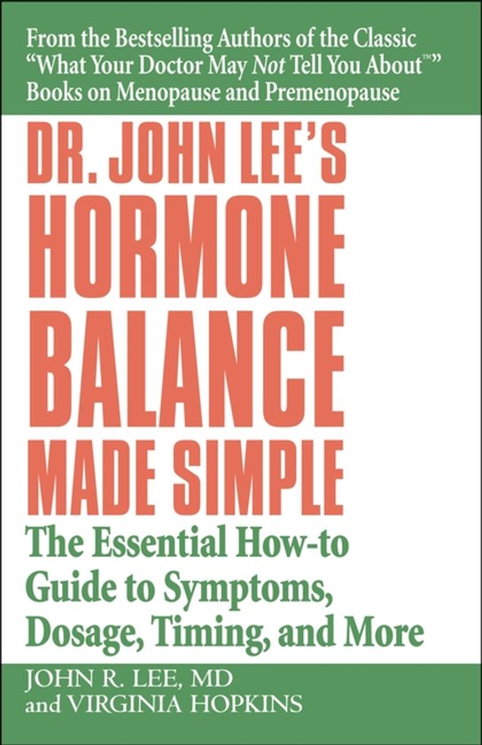 Dr John Lee'S Hormone Balance Made Simple - cover