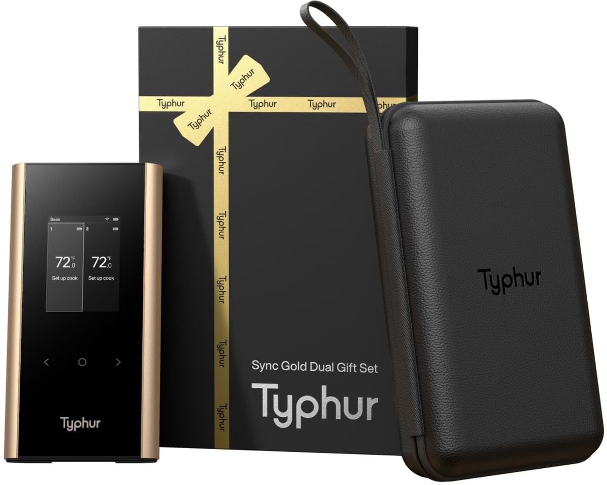 Typhur Sync Gold Dual GIFT SET - Wireless Thermometer - Sub 1GH - Bluetooth - Wifi