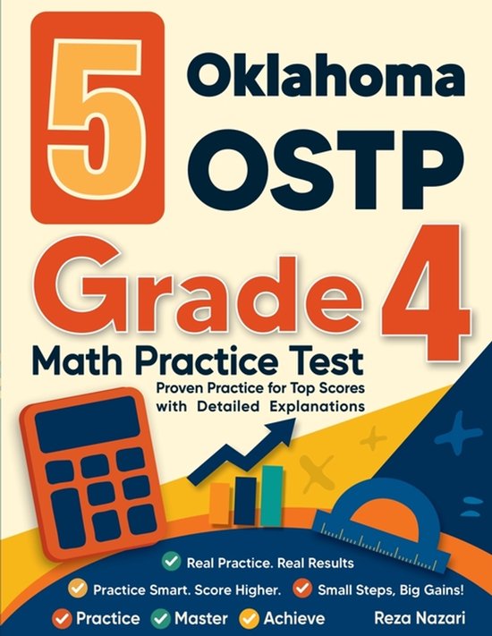 5 Oklahoma OSTP Grade 4 Math Practice Tests - cover