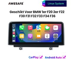 10.25'' Carplay Autoradio - Geschikt voor BMW F20 F22 F30 F31 F32 F33 F34 F36 NBT Systeem - GPS Navigatie - Draadloze Carplay Android Auto - Touchscreen - Bluetooth Radio - 2012 2013 2014 2015 2016