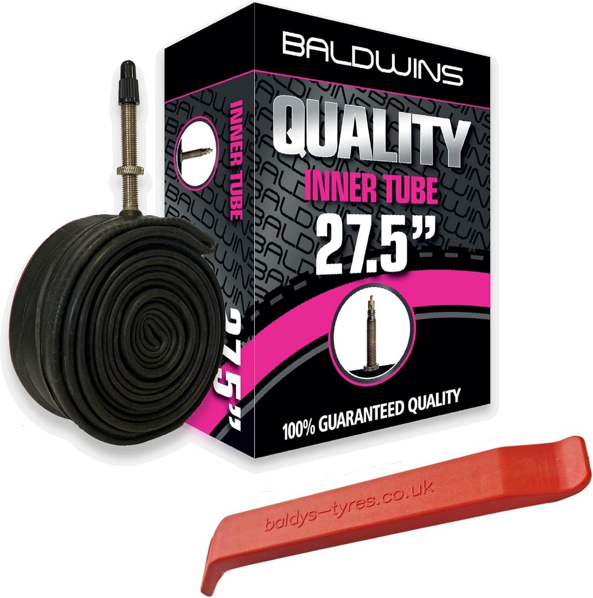 27.5 Inch Fiets Binnenband Breedte 2.40 tot 2.80 met 48mm Presta Ventiel en Bandenlichter