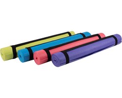 Fitness- en Yogamat - 173 x 61 x 0,3 cm - Pilates Mat - Sportmat met Antislip Structuur - Fitnessmat voor Yoga en Grondoefeningen - Lichtgewicht en Oprolbaar - 1 Willekeurige Kleur