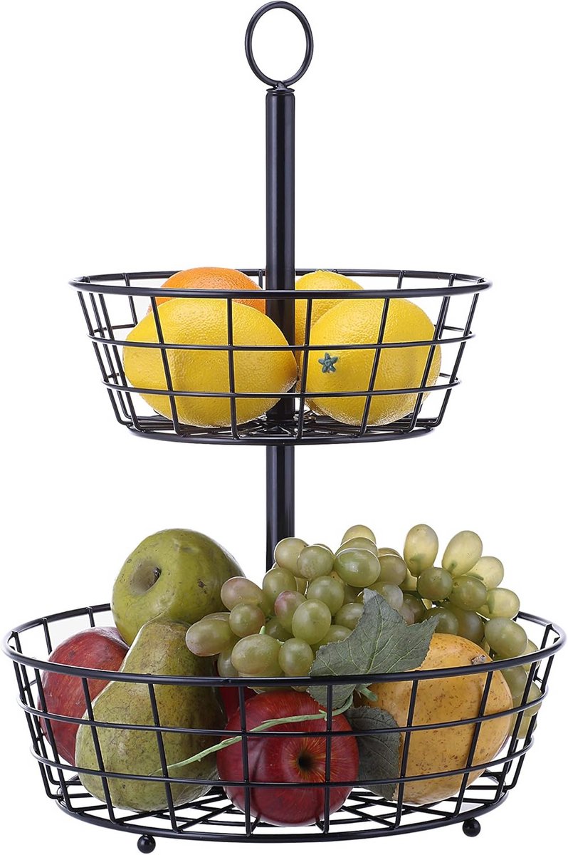 Twee-laags Fruitmand voor Aanrecht en Tafel
