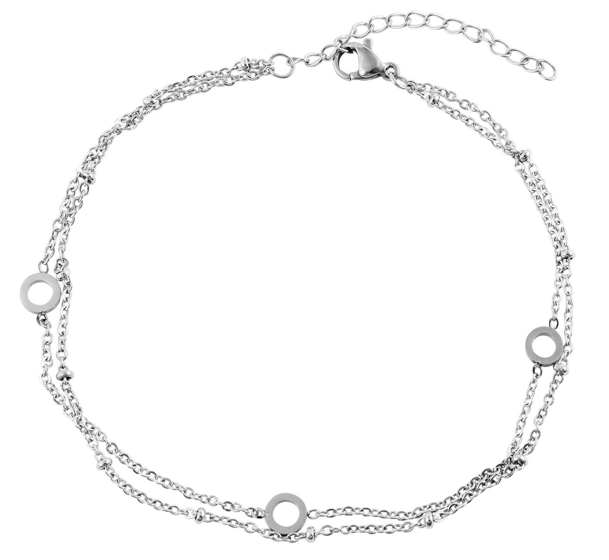 AKZENT Akzent dames voetsieraden Kanita enkelbandjes, ringen van roestvrij staal, zilver- of goudkleurig,