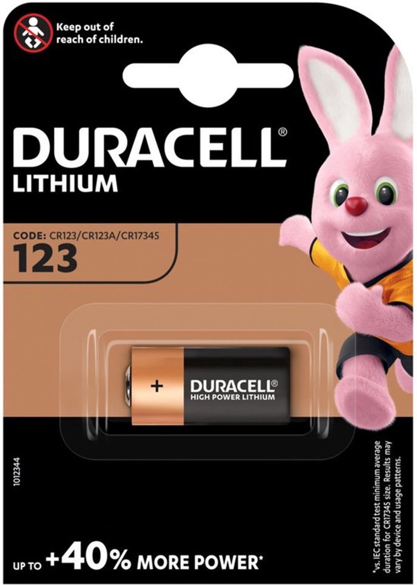 Duracell Lithium CR123 3v lithium - minigrip 1