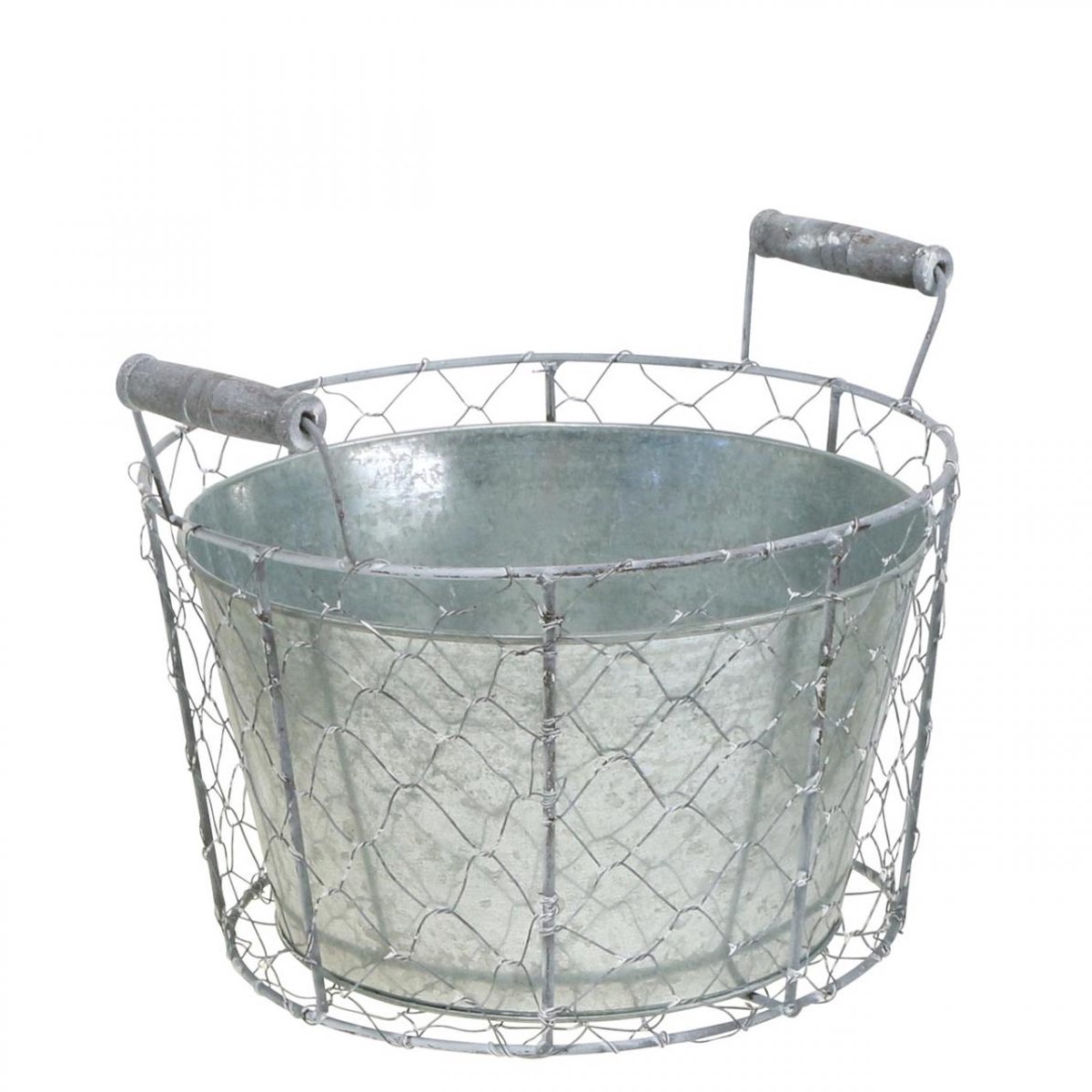 Draadmandje voor planten, voorjaarsmandje, metaal, Ø26cm