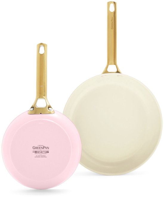 Greenpan Padova Reserve 20 + 26 cm koekenpannenset Blush Pink