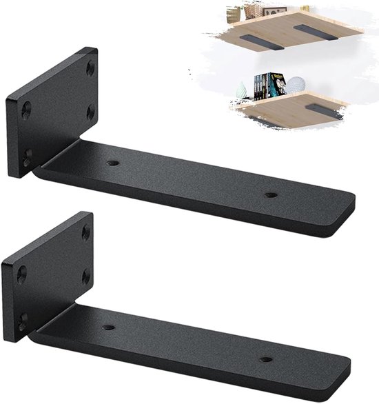 2 Stuks - Plankdragers - 25 cm - Zwevende plankdragers