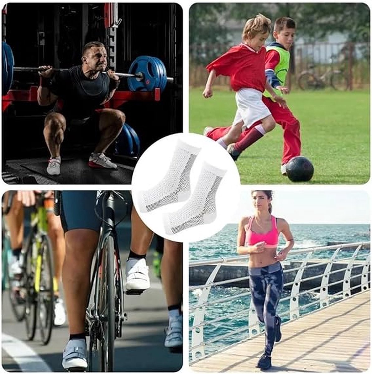 Klikkopers® - Neuropathie Sokken - Maat 38-42 - Compressie Sokken - Neuropathie Sokken Zonder Tenen - Compressiesokken - Slaapsokken - Bedsokken - Massagesokken - Wit — cadeau in Cadeau-ideeën - foto 4