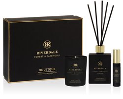Riverdale - Geschenkset - Forest & Patchouli - Small - Zwart - Geurstokjes, geurkaars en huisparfum