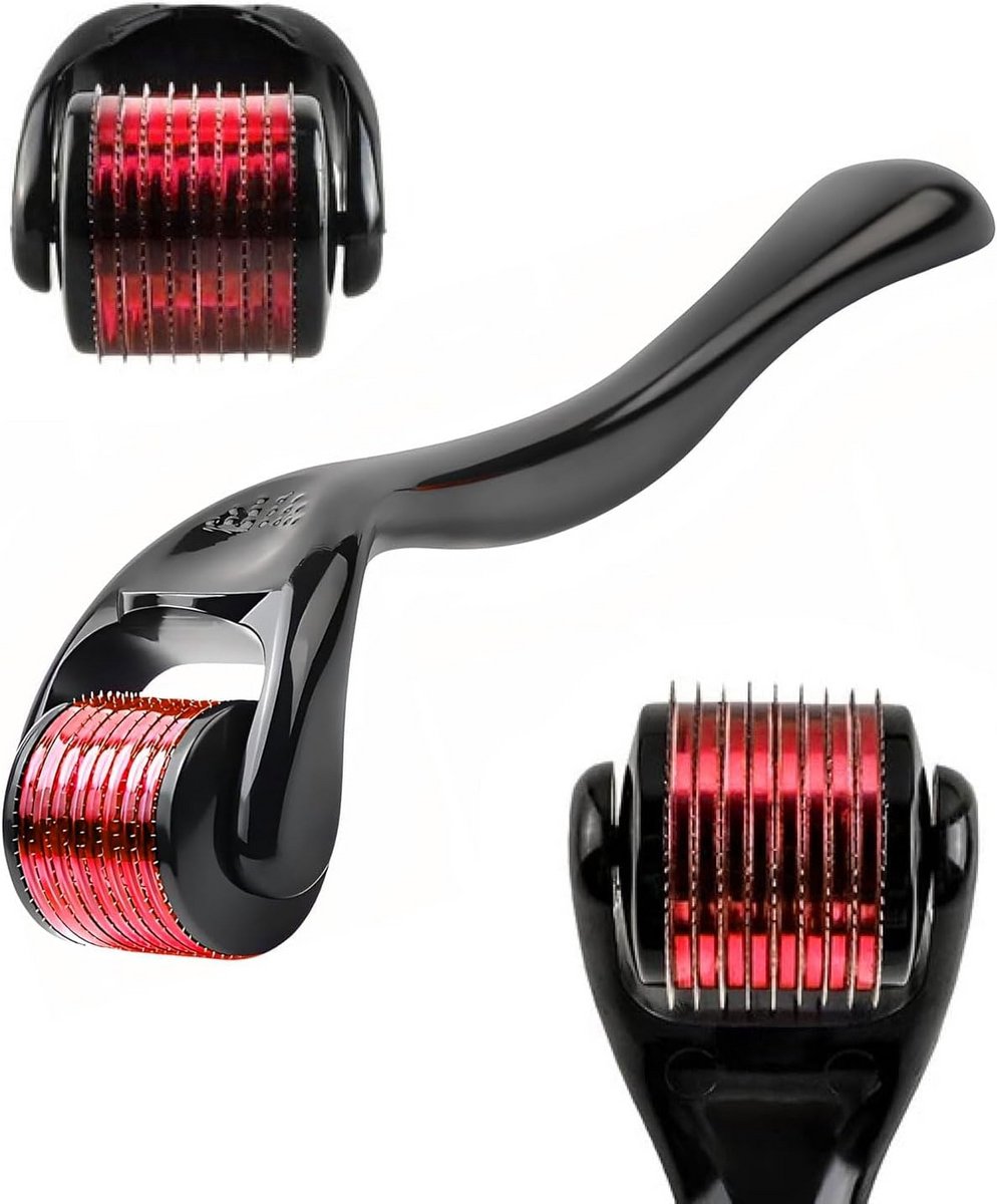 Gezichtsroller met 540 Titanium Naalden voor Baard- en Haargroei 0.5 mm