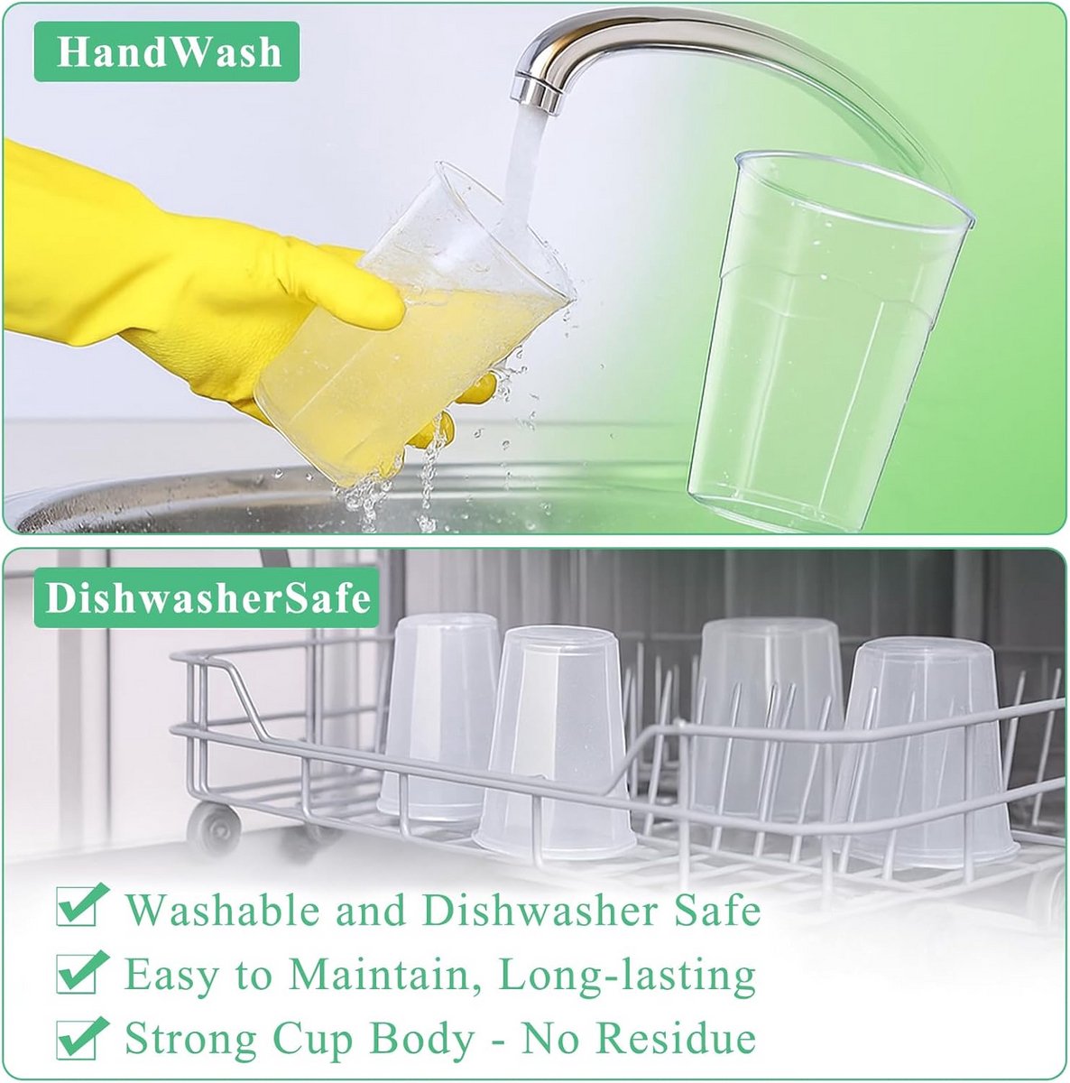 50 Herbruikbare Bekers Set 500 ml Transparant — cadeau in Cadeau-ideeën - foto 7
