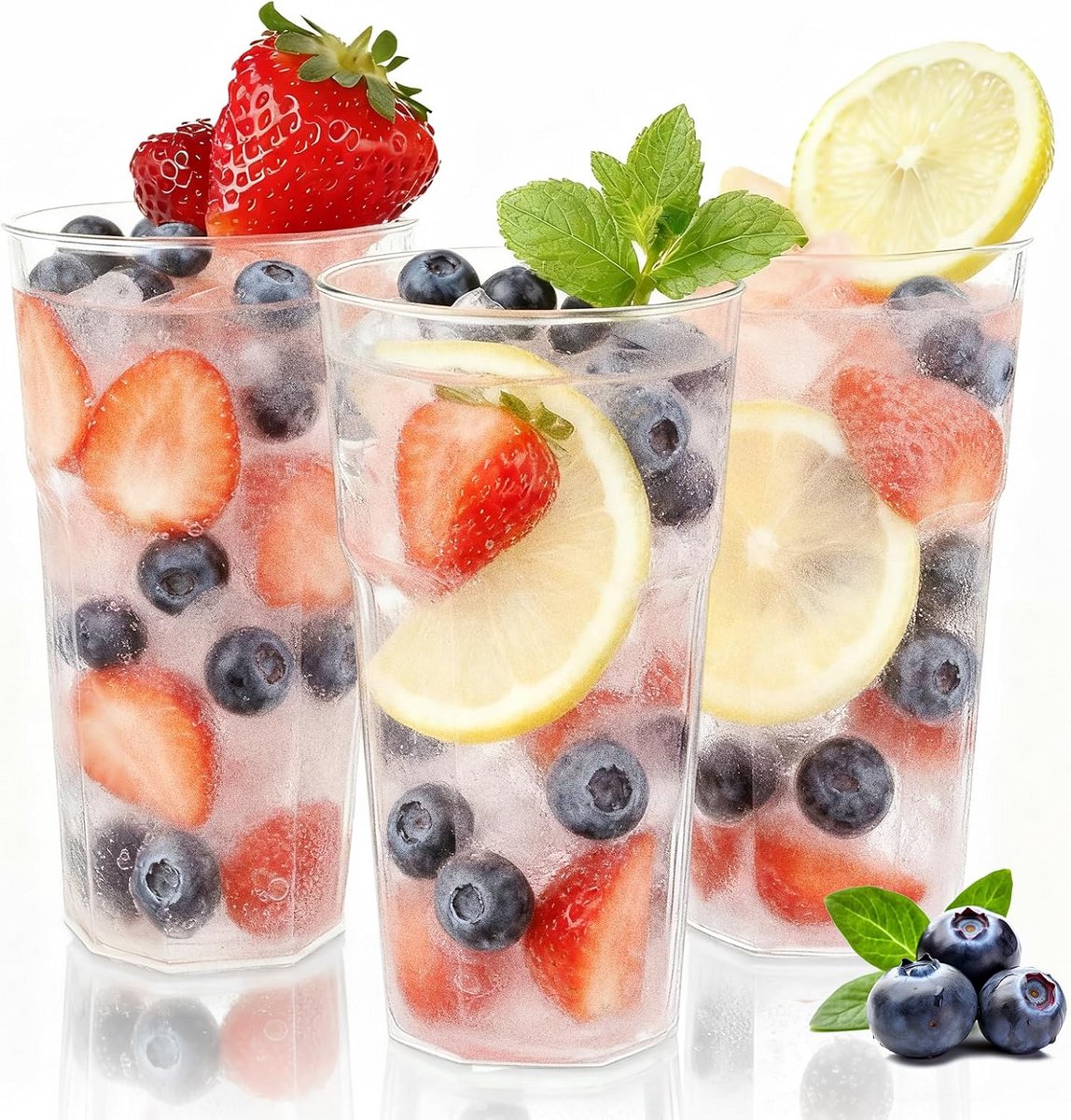 50 Herbruikbare Bekers Set 500 ml Transparant