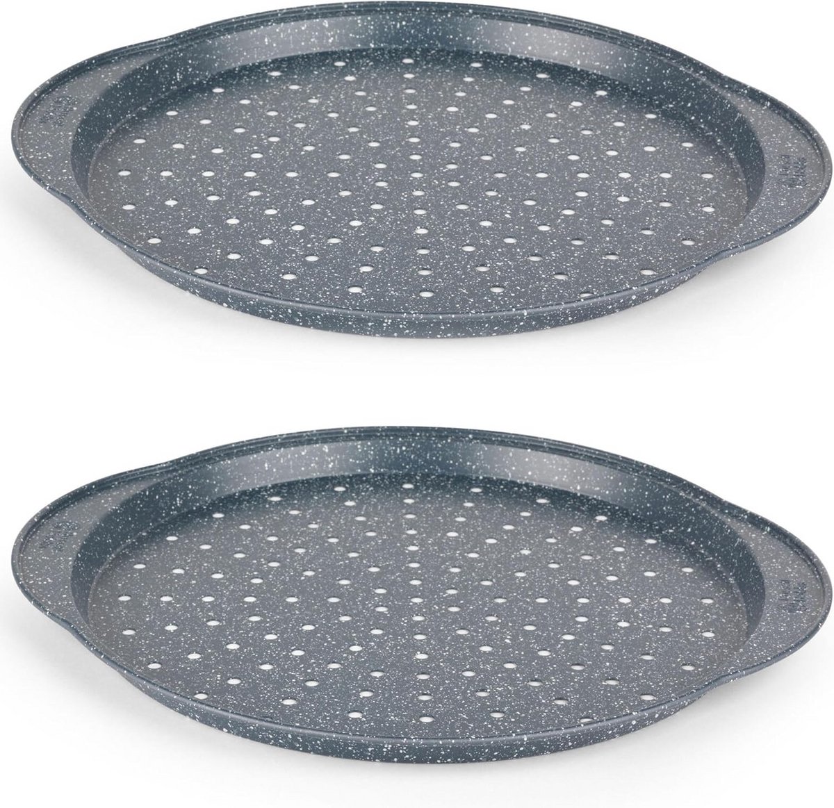 Set van 2 Ronde Perforatie Pizza Pannen - 37 cm - Antiaanbaklaag