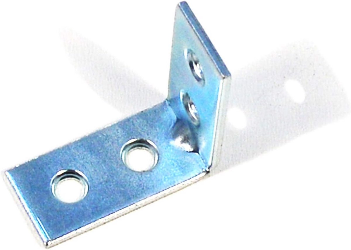 100x Metalen Hoekverbinder voor Meubels en Constructies - 30x30mm Verzinkt