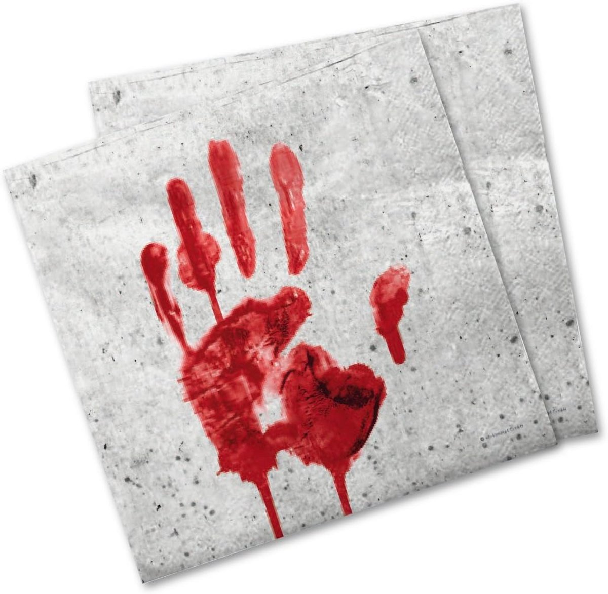 Halloween Servetten Bloedige Handafdruk 33x33 cm Feestdecoratie 20 Stuks