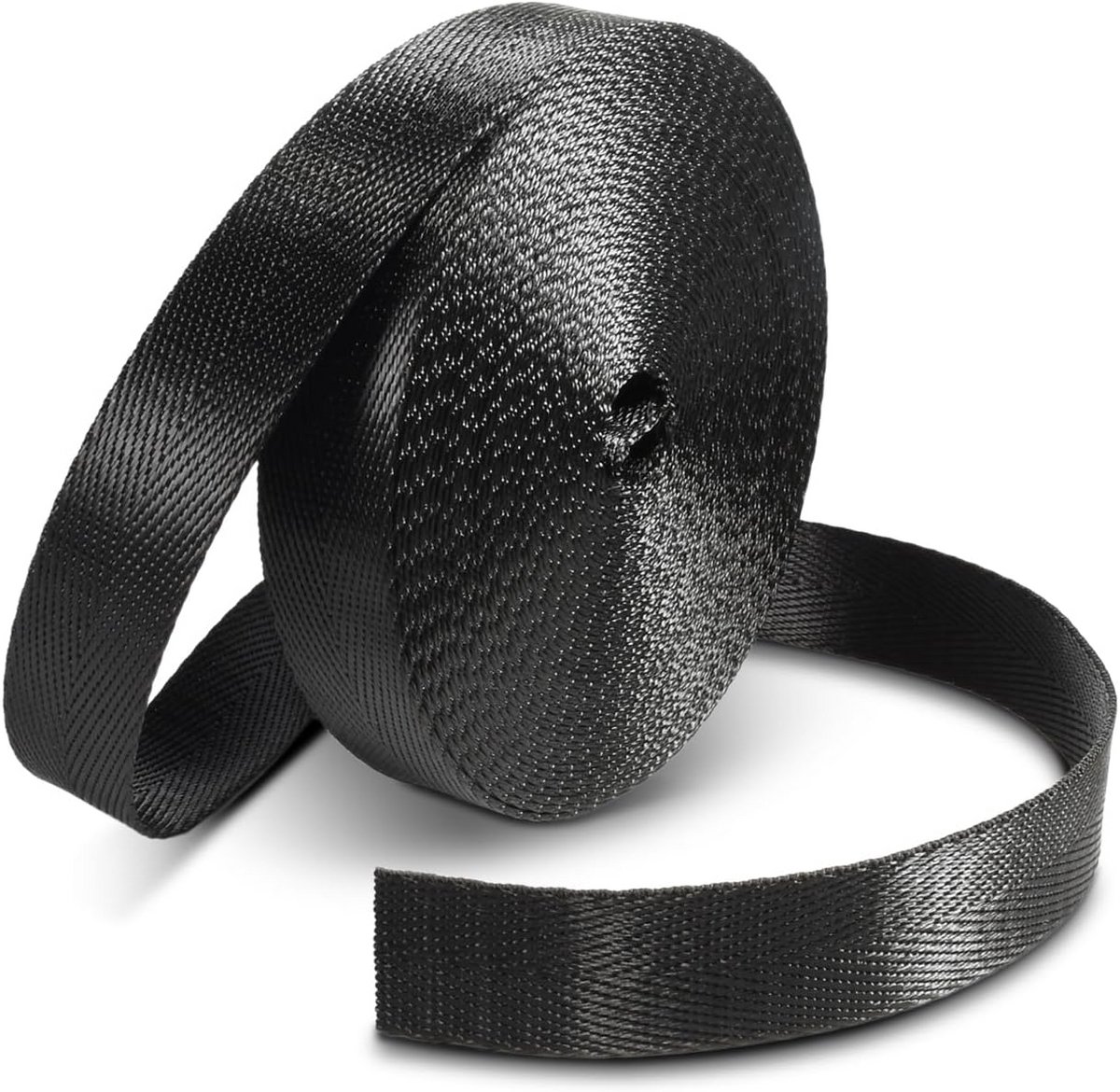Zware Nylon Banden Zwart V-Patroon - Robuust en Weerbestendig voor Tassen en Bagage (Diverse Breeds/Lengtes)