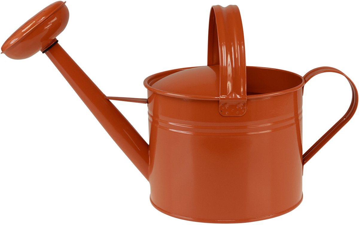 Decoratieve metalen gieter in landelijke stijl, oranje-bruin, 26 cm, 5