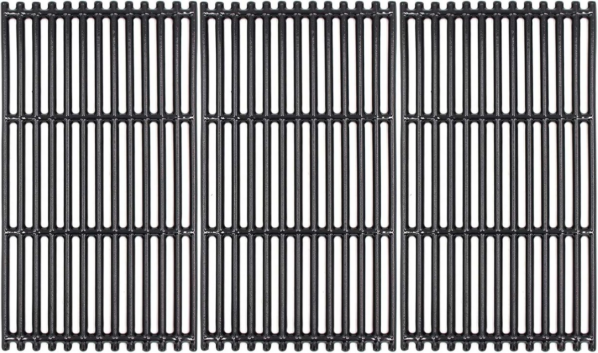 Set van 3 Grillroosters Gietijzer – Porselein Gecoat – Geschikt voor diverse Gasbarbecues