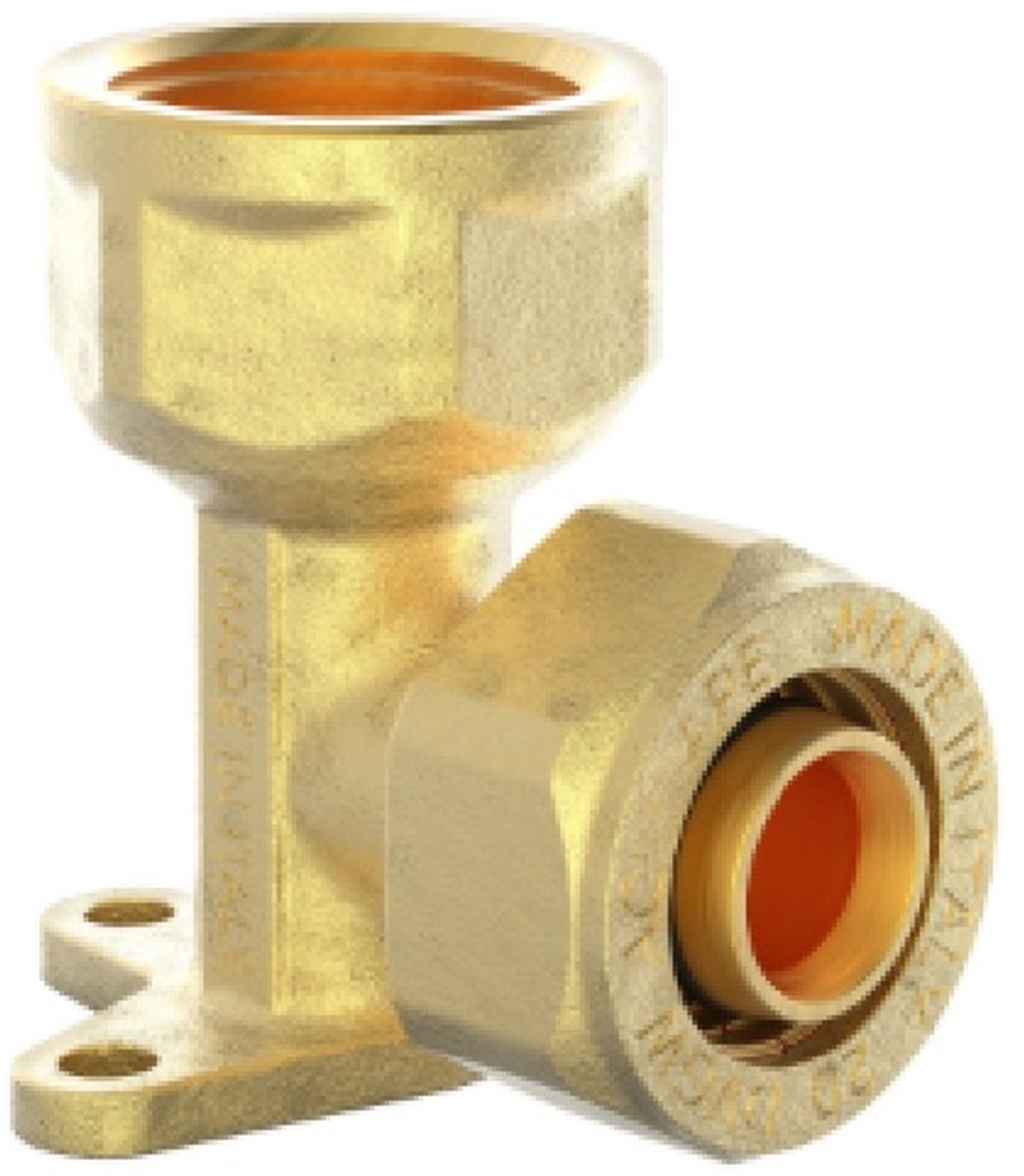 KIRCHHOFF MS wandplaat, blanco, 20 mm x 3/4"BI, knelfitting voor meerlagen buis