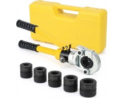 Perstang TH Set - Hydraulische Krimptang voor Persfittingen - Perstang Waterleiding - Inclusief TH16, TH20, TH25, TH26 & TH32 Persbekken - Geschikt voor Henco & Alpex