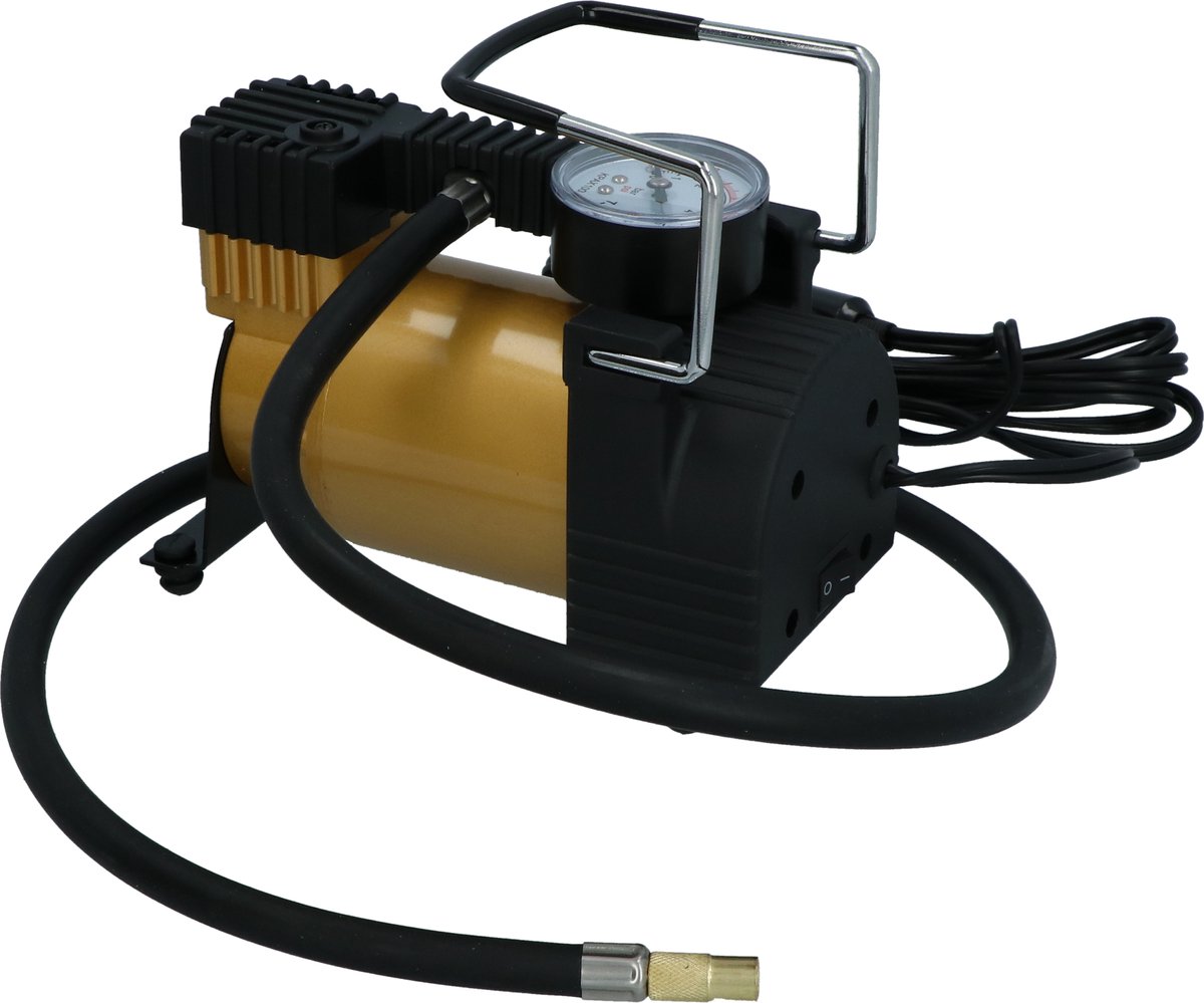 Carpoint Compressor Big – 12V Bandenpomp – 35 L/min – 7 BAR / 100 PSI – Met Manometer – Multifunctioneel