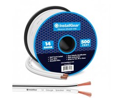 InstallGear 14 Gauge AWG 500ft Speaker Wire Cable - White